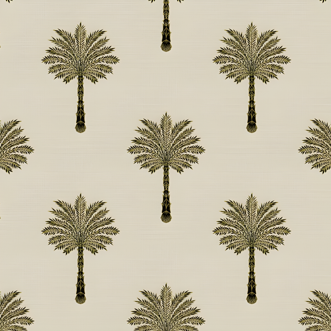 Palm Pattern in Cream