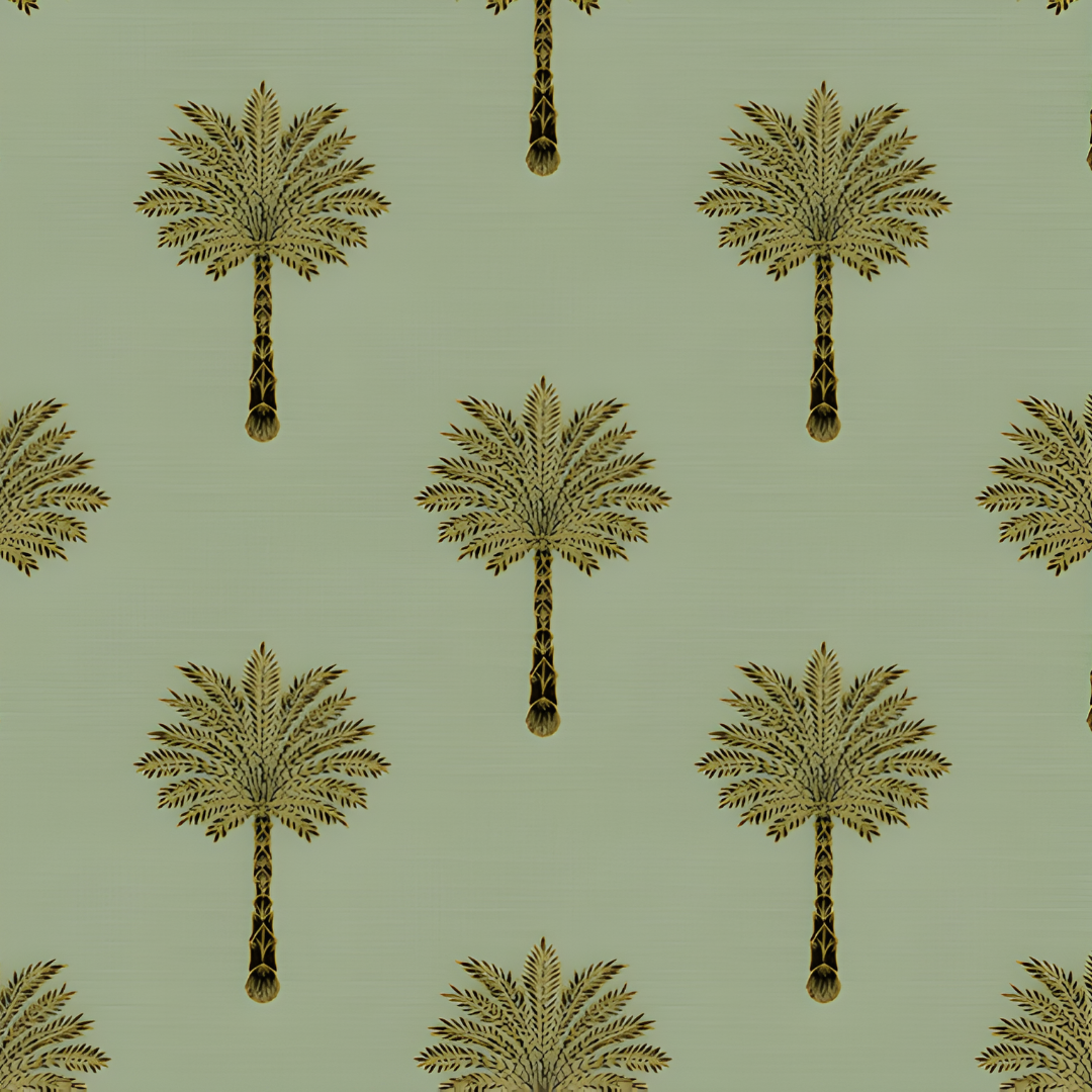 Palm Pattern in Sage