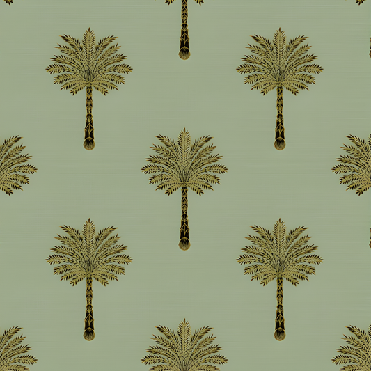 Palm Pattern in Sage